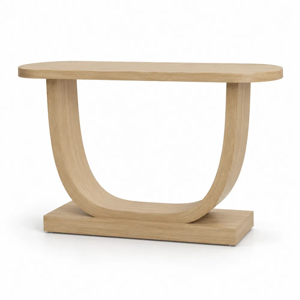 Consolle in legno di rovere chiaro 120x40x80 cm