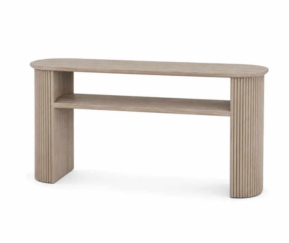 Consolle Rettangolare in Legno di Quercia 120x30x80 cm