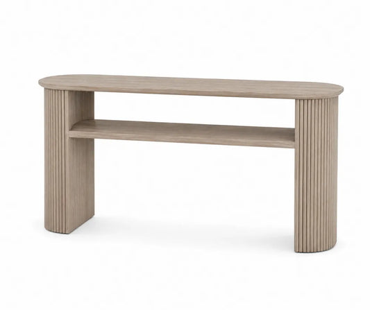 Consolle Rettangolare in Legno di Quercia 120x30x80 cm