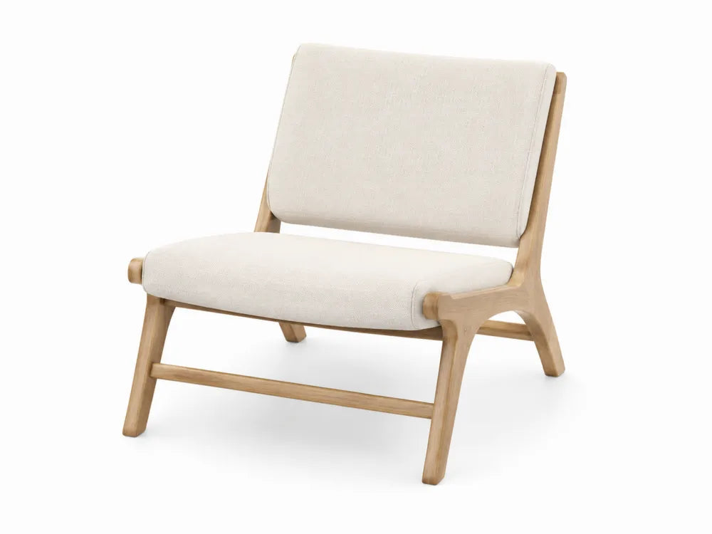 Sedia in legno con seduta in tessuto poliestere beige